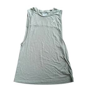 Gymshark Sage Green Mesh Back Tank Top, Men's Size Small